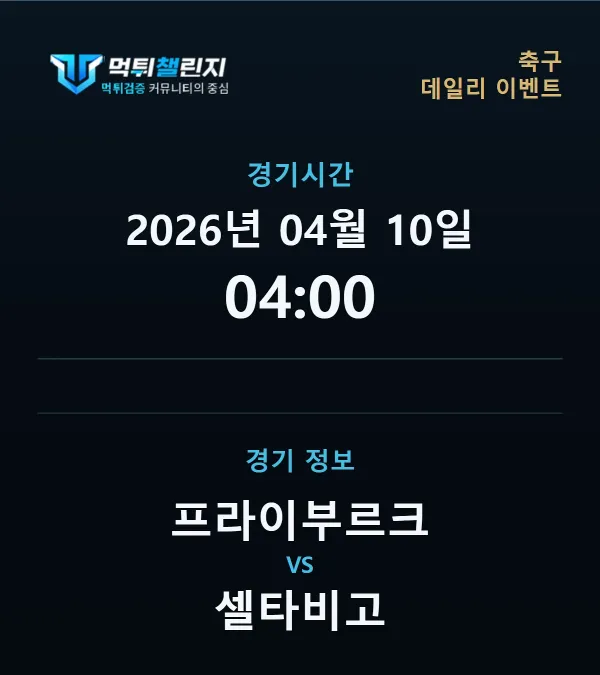데일리 승무패 이벤트 - 축구 프라이부르크 vs 셀타비고 경기시간 및 경기 정보