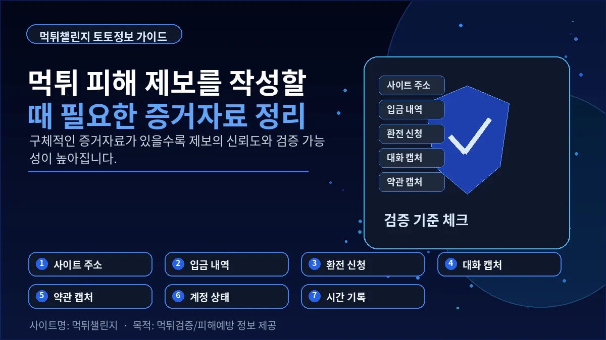 먹튀 피해 제보 작성 시 필요한 증거자료 정리