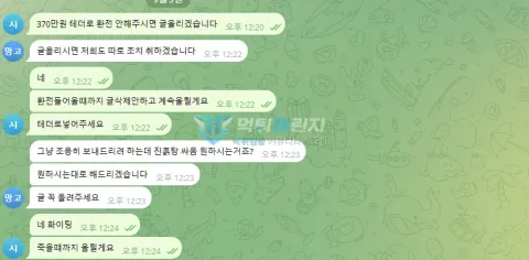 망고 370만원 지급 요구에 별도 조치를 언급한 고객센터