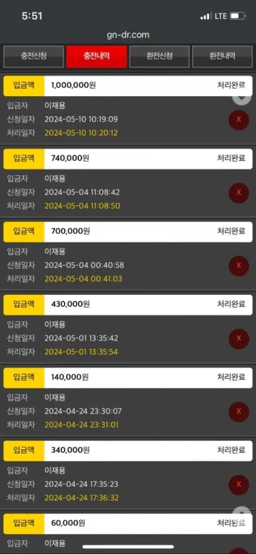 곤도르 먹튀사이트 등록 gn-dr.com 200만원 피해 곤도르 증거자료 1