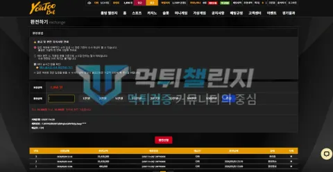 유투뱃 유투뱃 40만원 환전 완료와 1,943만원 환전 취소·처리 중 내역