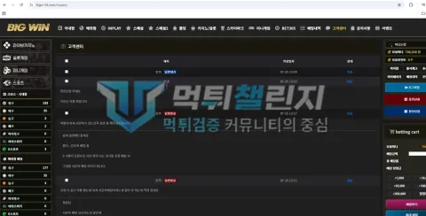 빅윈 빅윈 피해 신고에 첨부된 배팅·환전·상담 자료 4