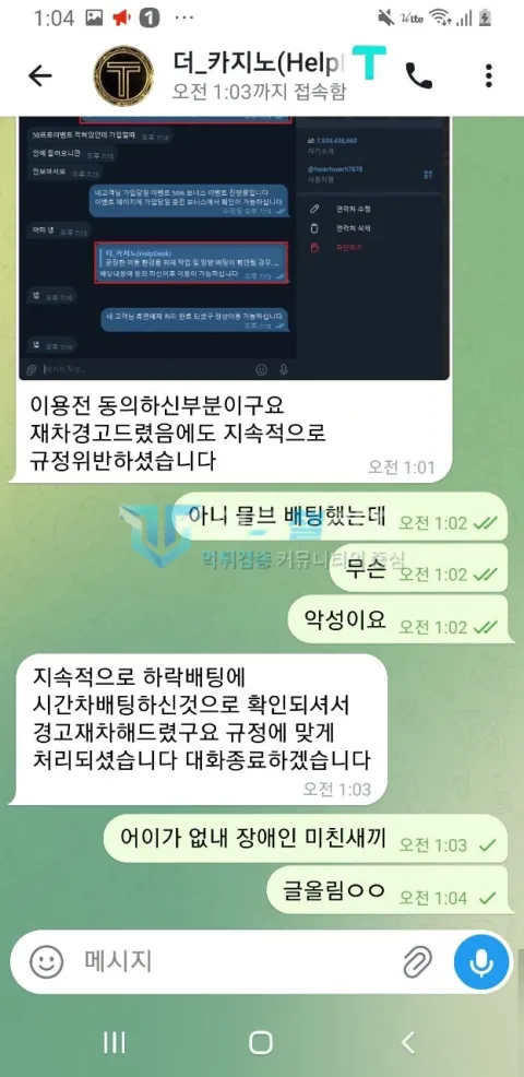 더카지노 더카지노 피해 신고에 첨부된 배팅·환전·상담 자료 4