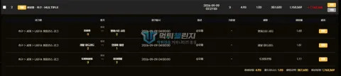 천조 맨시티 레알 마드리드 도르트문트 3폴더 적중 내역