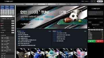 튠업 사이트 메인 화면