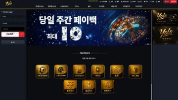 욜로 사이트 화면
