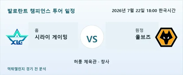 2026년 7월 22일 시라이 게이밍 vs 울브즈 발로란트 챔피언스 투어 분석 이미지