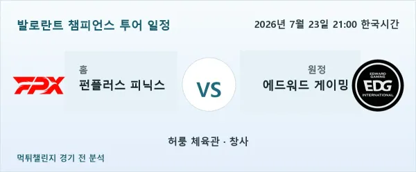 2026년 7월 23일 펀플러스 피닉스 vs 에드워드 게이밍 발로란트 챔피언스 투어 분석 이미지