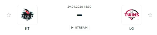 [2026년 4월 29일] KBO kt wiz vs LG 트윈스 전력 비교