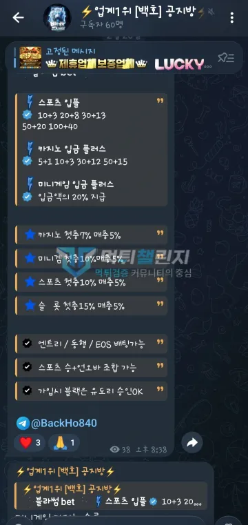 블라썸벳 먹튀 증거 - 텔레그램 백호 공지방 - 스포츠·카지노 입플과 첫충 매충 안내